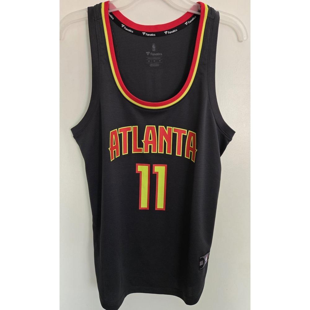 Fanatics Atlanta Hawks #11 (Trey Young) Black Tank Top M